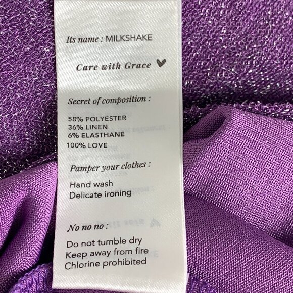 NWT Grace & Mila Purple Milkshake Lurex Glitter Bodysuit - Picture 15 of 15